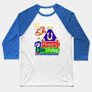 Happy Birthday Alphabet Letter (( U )) You are the best today Baseball T-Shirt